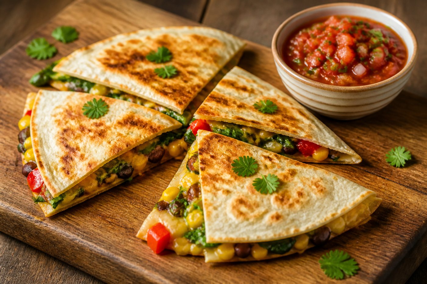 Rainbow Veggie Quesadilla